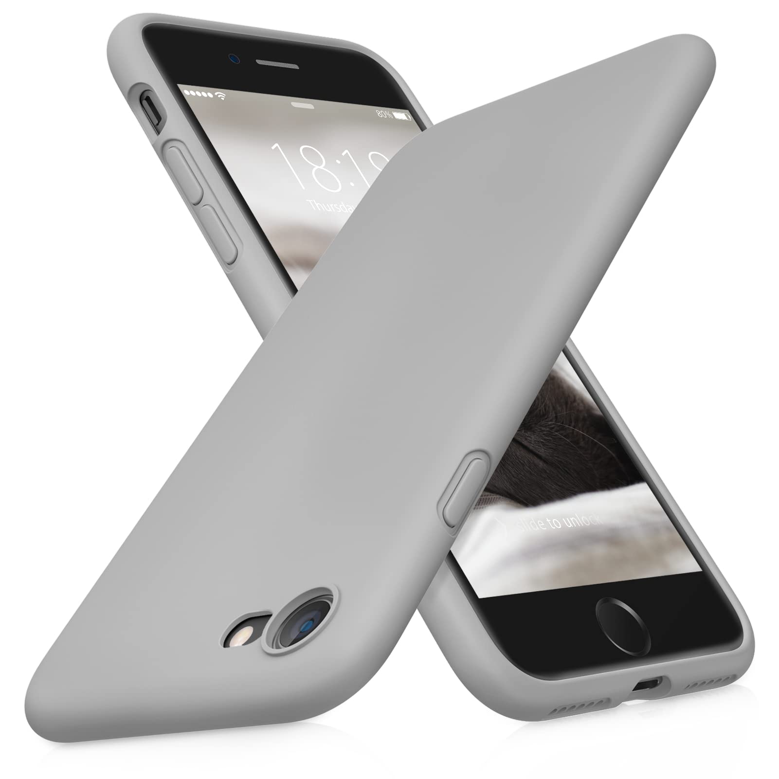 VIKESI Liquid Silicone Phone Case for iPhone SE 2022/2020, iPhone 8 & iPhone 7 (4.7 Inch) - Ultra Soft Protective Cover with Premium Grip for Women, Men & Teens - Stylish Sea Grey Color for Everyday Use & Travel Protection