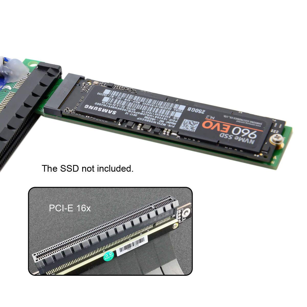 Chenyang M.2 NVME to PCIe 3.0 X1 Adapter Card - Convert NVME/AHCI SSD to PCI Express for Faster Data Transfer - Perfect for PC Builds, Gaming Rigs & Workstation Upgrades