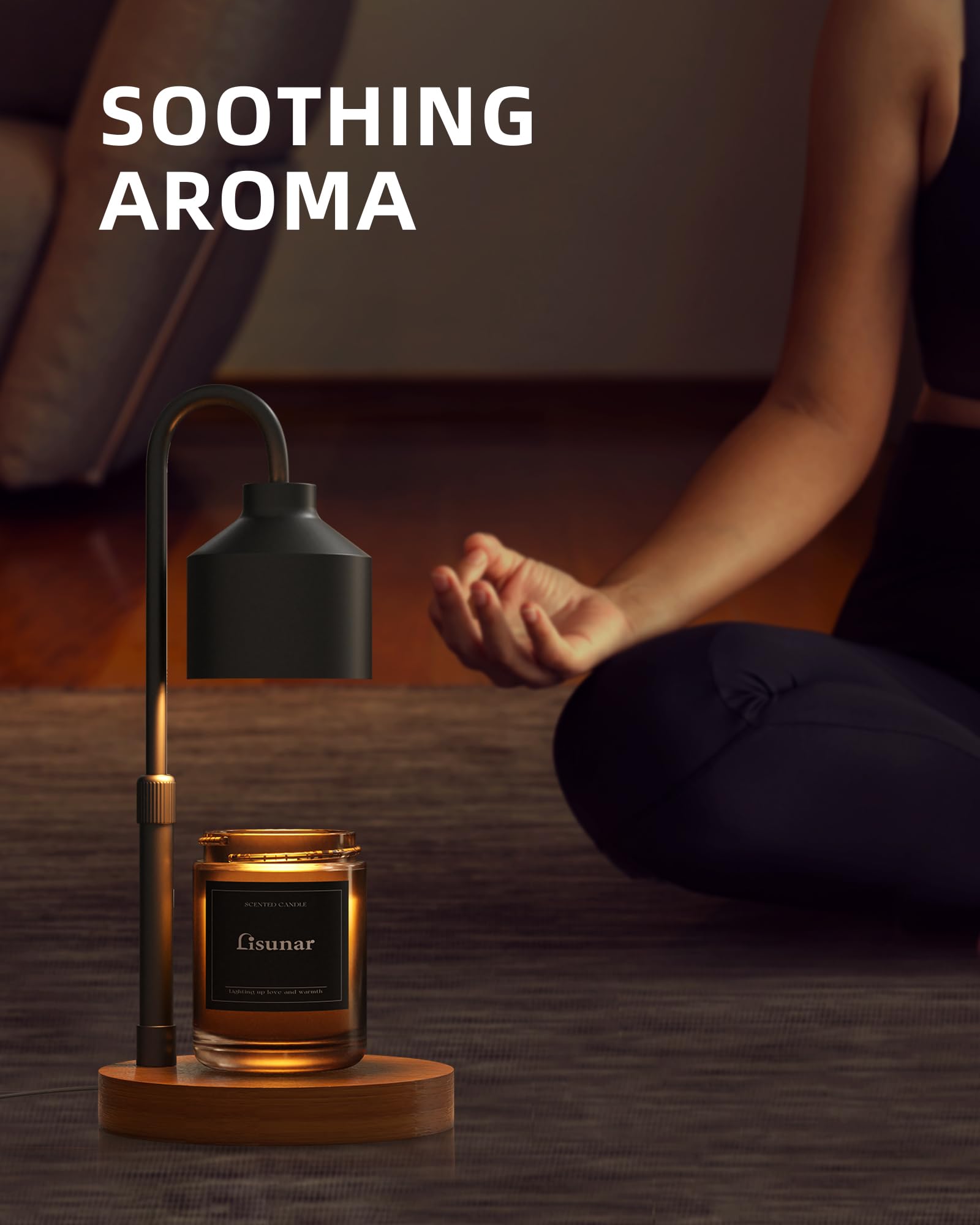 Electric Candle Warmer Lamp with Timer - Adjustable Height Wax Melter for Jar Candles, 2 Bulbs Included - Perfect for Home Decor, Romantic Ambiance & Aromatherapy