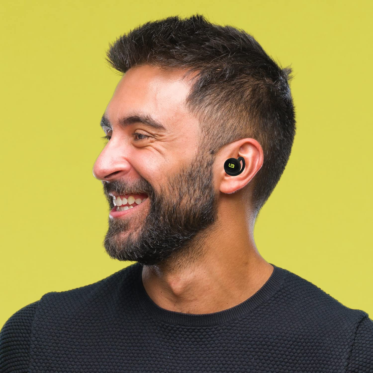 HyperSonic Evolution HD Bluetooth Earbuds - 60H Playtime, Ultra Bass, 3D Spatial Sound, Wireless Charging, IPX7 Waterproof for Running, Gym & Travel (2023 New Model, Black)