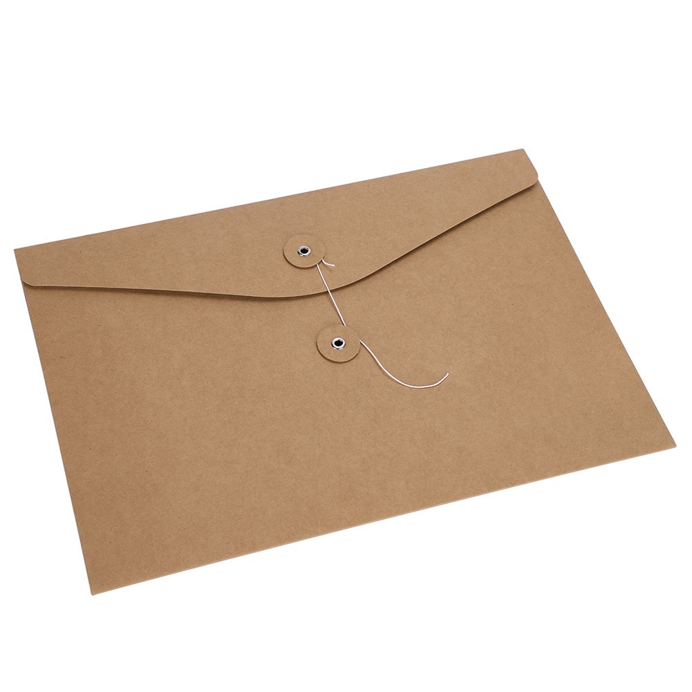 10-Pack A4 String Envelope File Folders - Kraft Paper Document Organizer for Contracts, Bills & Reports | Office & School Supplies | Perfect for Project Management, Paperwork Organization & Filing Systems