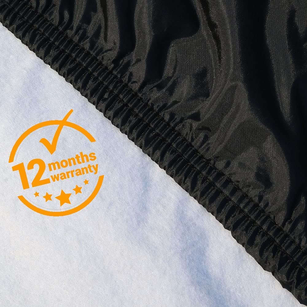 Waterproof All-Weather Car Cover with Soft Cotton Lining & Zipper Door - UV, Rain, Snow & Hail Protection for SUV, Truck, Automobiles (170