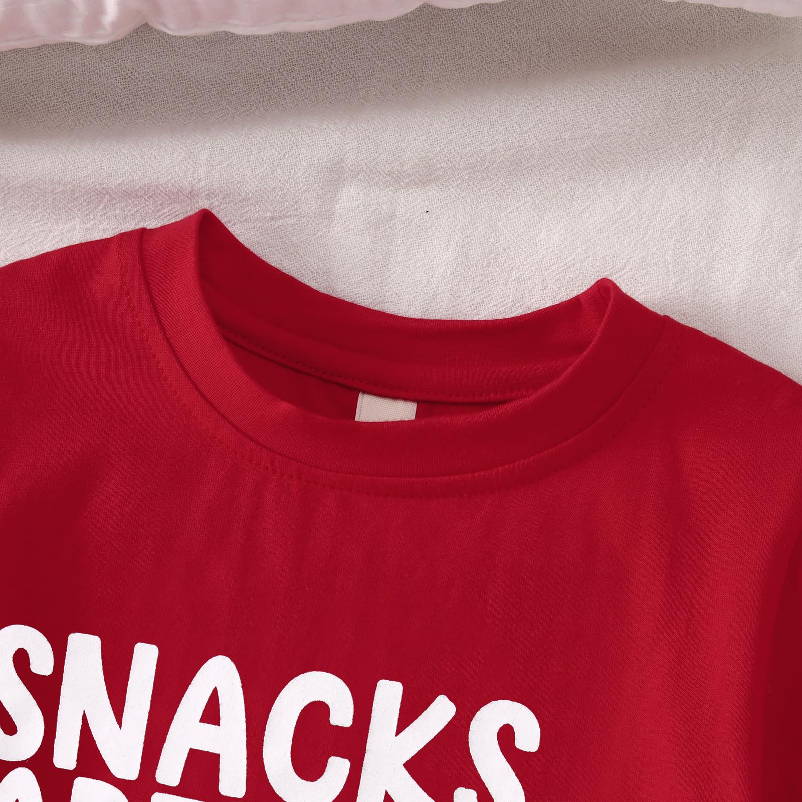 Funny Valentine's Day Kids T-Shirt - Snacks Are My Love Language Graphic Tee for Toddler Boys & Girls | Cute Holiday Outfit for School, Parties & Family Photos