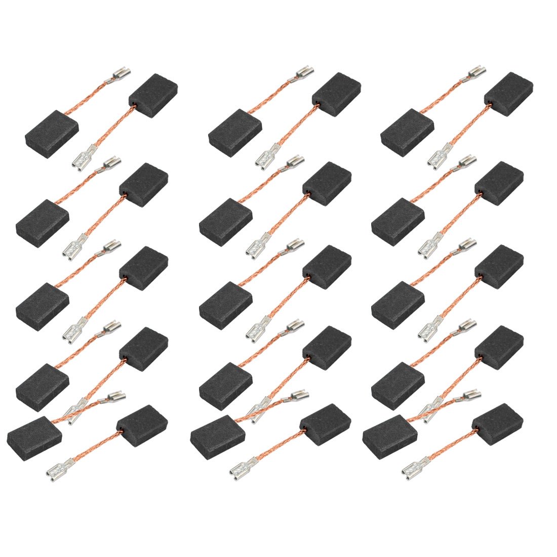 15 Pairs 43x15x10x5mm Carbon Brushes for Electric Hammer Drill Motor - No Spring Replacement Parts - Perfect for DIY Repairs & Power Tool Maintenance