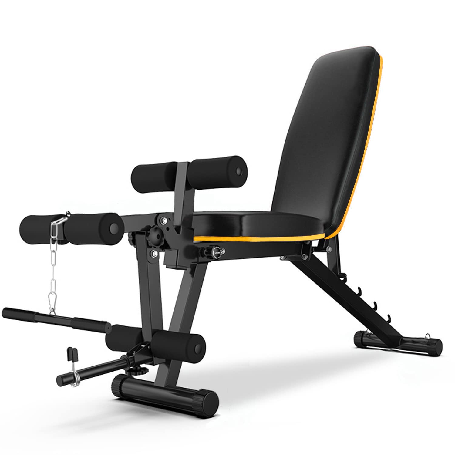 **Wesfital Adjustable Weight Bench with Leg Extension & Curl - Home Gym Workout Bench for Full Body Strength Training - Perfect for Home Fitness, Muscle Building & Cardio Workouts**