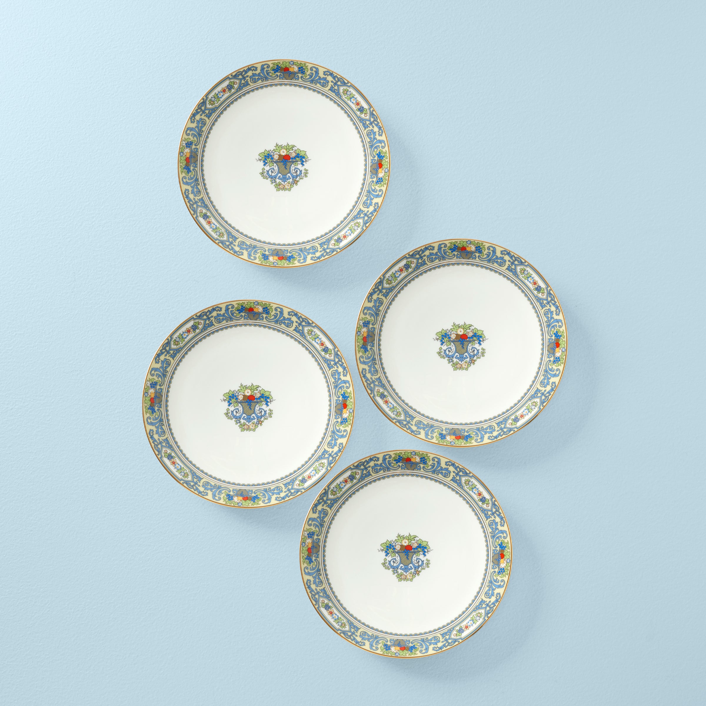 Elegant White Accent Plates Set of 4 - Perfect for Fall Dinner Parties, Thanksgiving Decor & Seasonal Table Settings