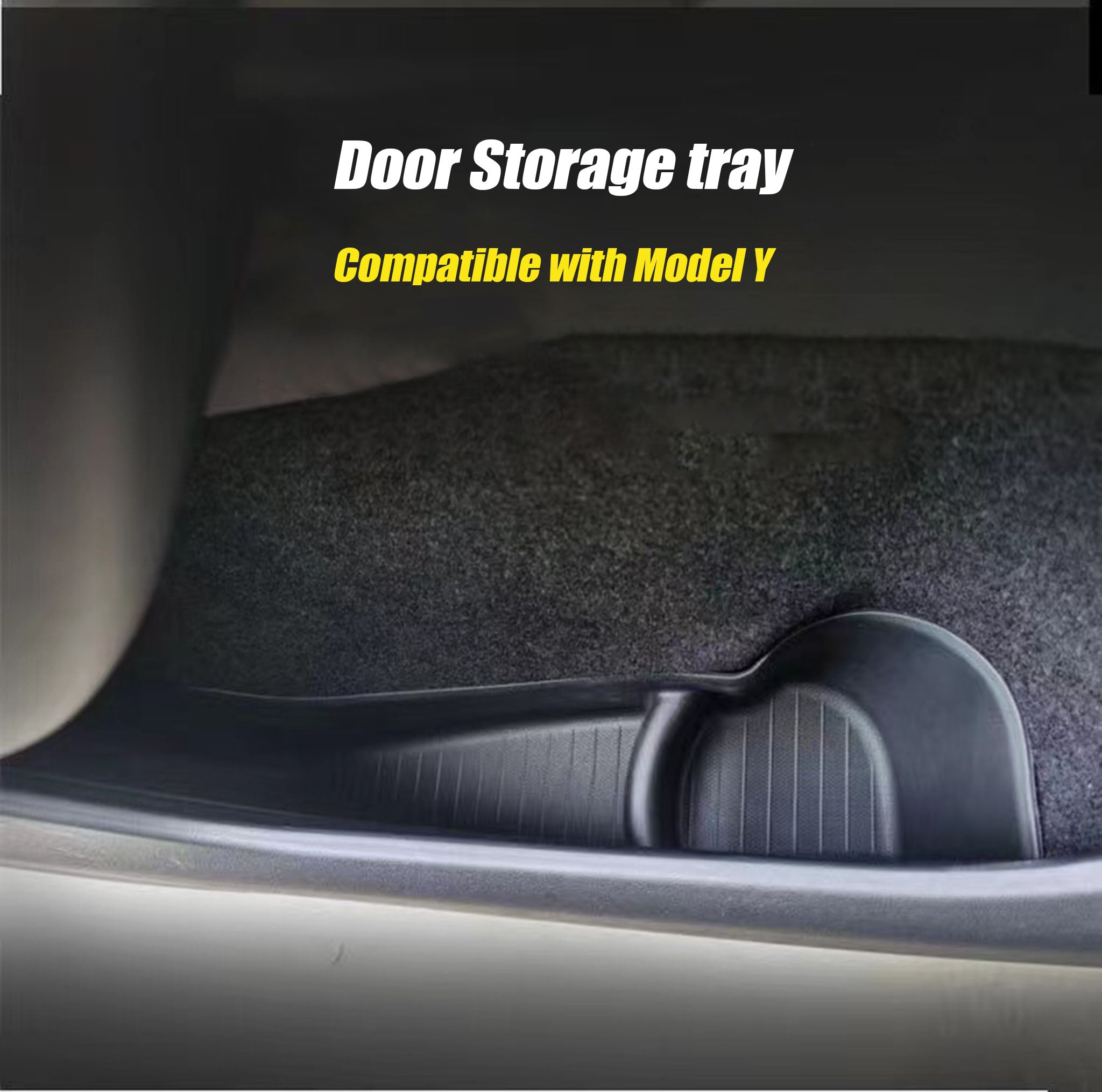 Tesla Model Y Side Door Storage Tray 2020-2024 | Car Organizer Accessories for Phone, Keys & Small Items | Perfect for Road Trips & Daily Commute