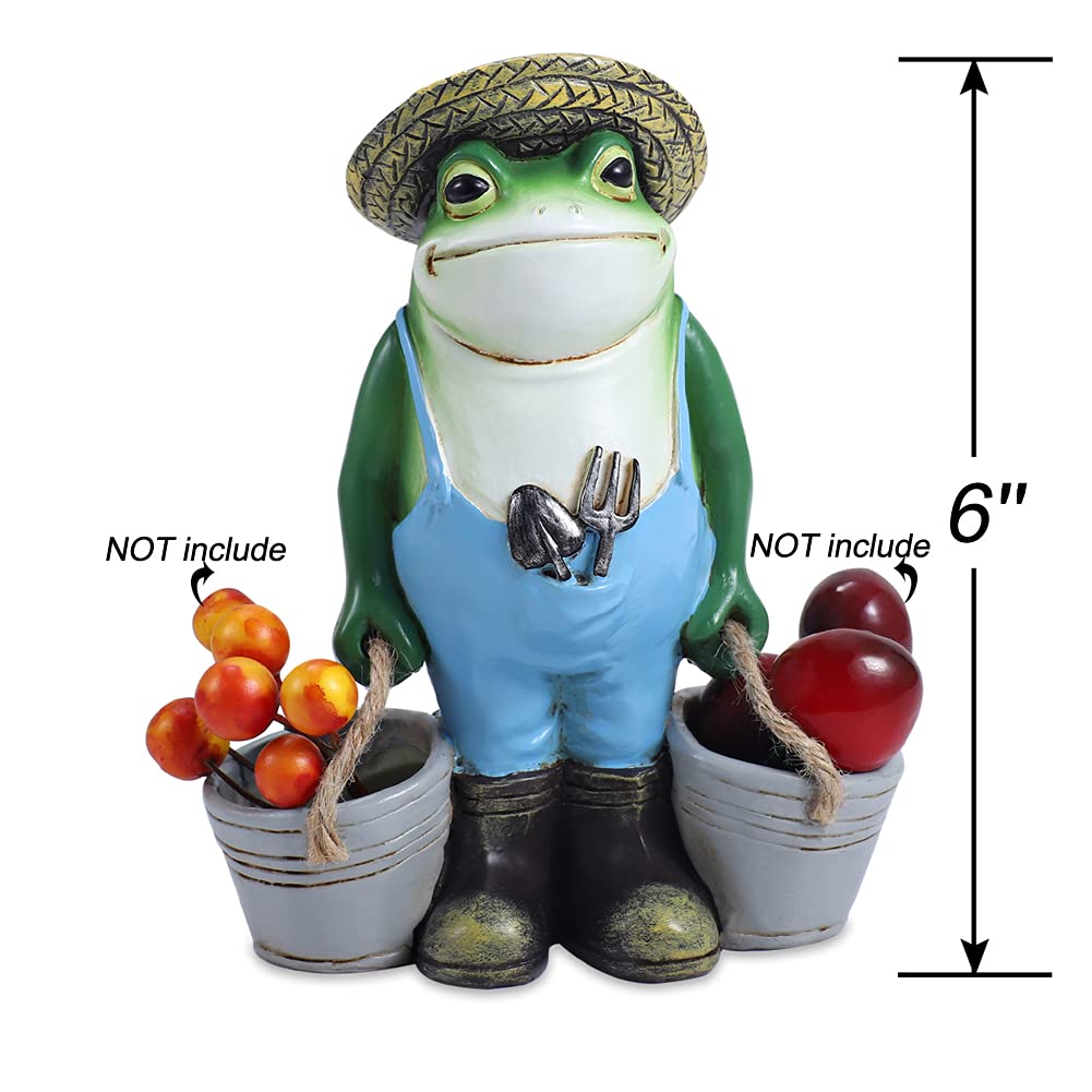 Frog Garden Decor Statue - Outdoor & Indoor Yard Ornament, Unique Housewarming Gift for Garden, Patio, and Home Décor | Perfect for Lawn, Pond, and Flower Bed Accents