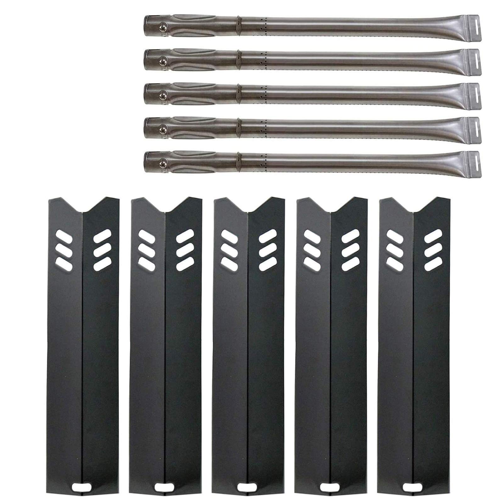Dyna-Glo DGF510SBP & DGF493BNP Grill Replacement Parts - Heat Tent Plate Shields & Burner Tubes (BY13-101-001-13, BY15-101-001-02, GBC1461W) for Backyard BBQ & Outdoor Cooking