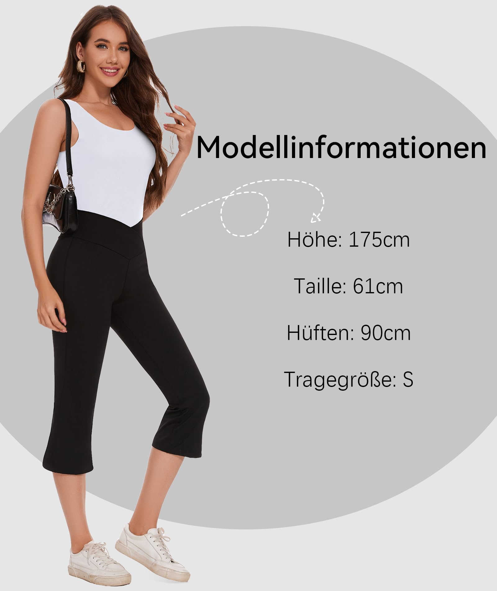 SAFORT Women's Summer Capri Yoga Pants - 3/4 Length Bootcut V-Waist Lightweight 7/8 Sports Trousers for Yoga, Running, Gym & Casual Wear
