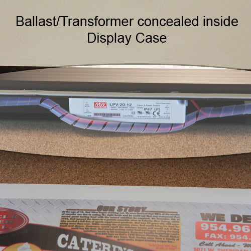 27x39 Outdoor LED Lighted Enclosed Cork Bulletin Boards with Single Door - Waterproof Weatherproof Notice Board for Schools, Offices, and Community Centers - Perfect for Announcements, Events, and Public Notices