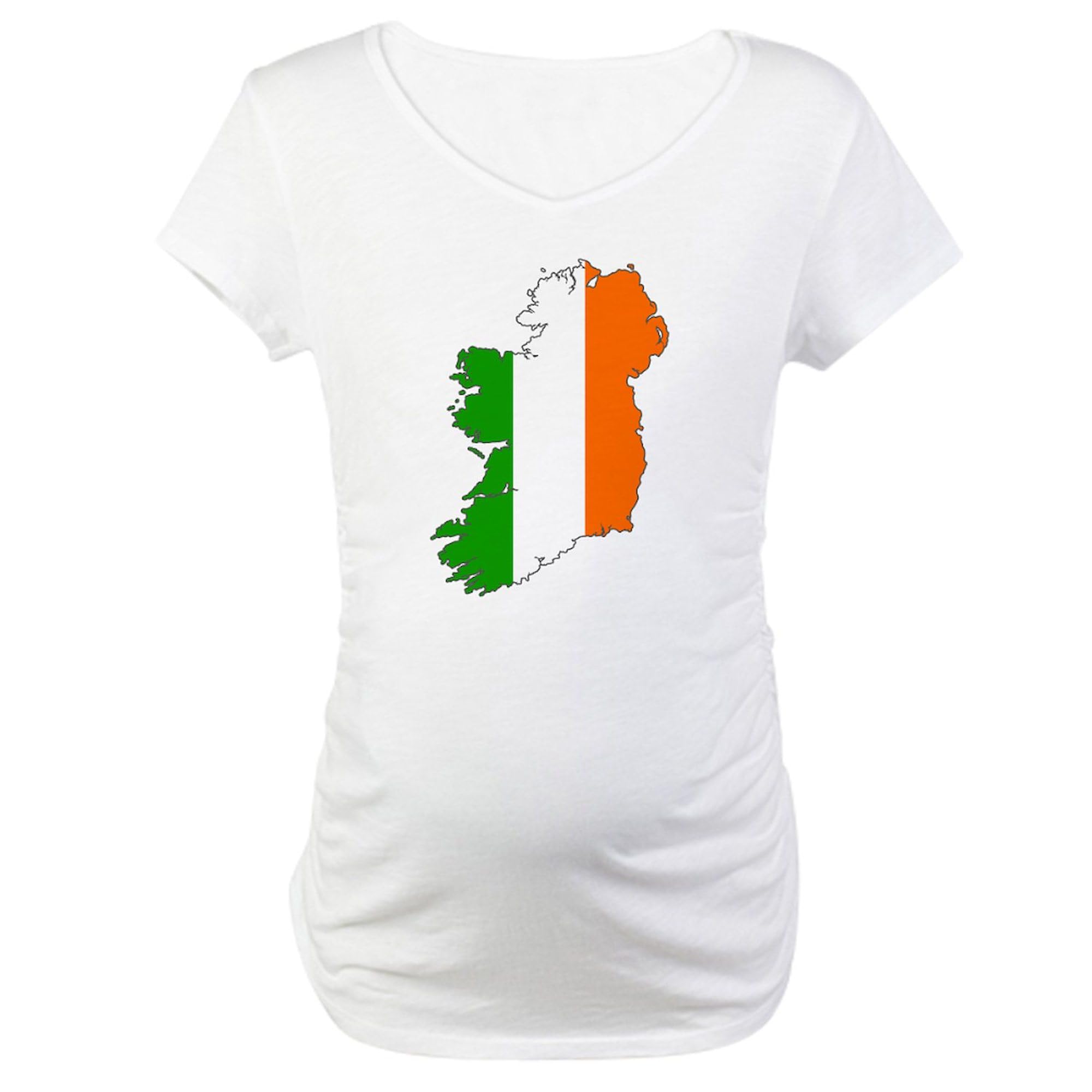 Ireland Maternity T-Shirt for Women - Ruched Side Design, Comfortable Pregnancy Tee - Perfect for Maternity Photos, Baby Showers & Everyday Wear