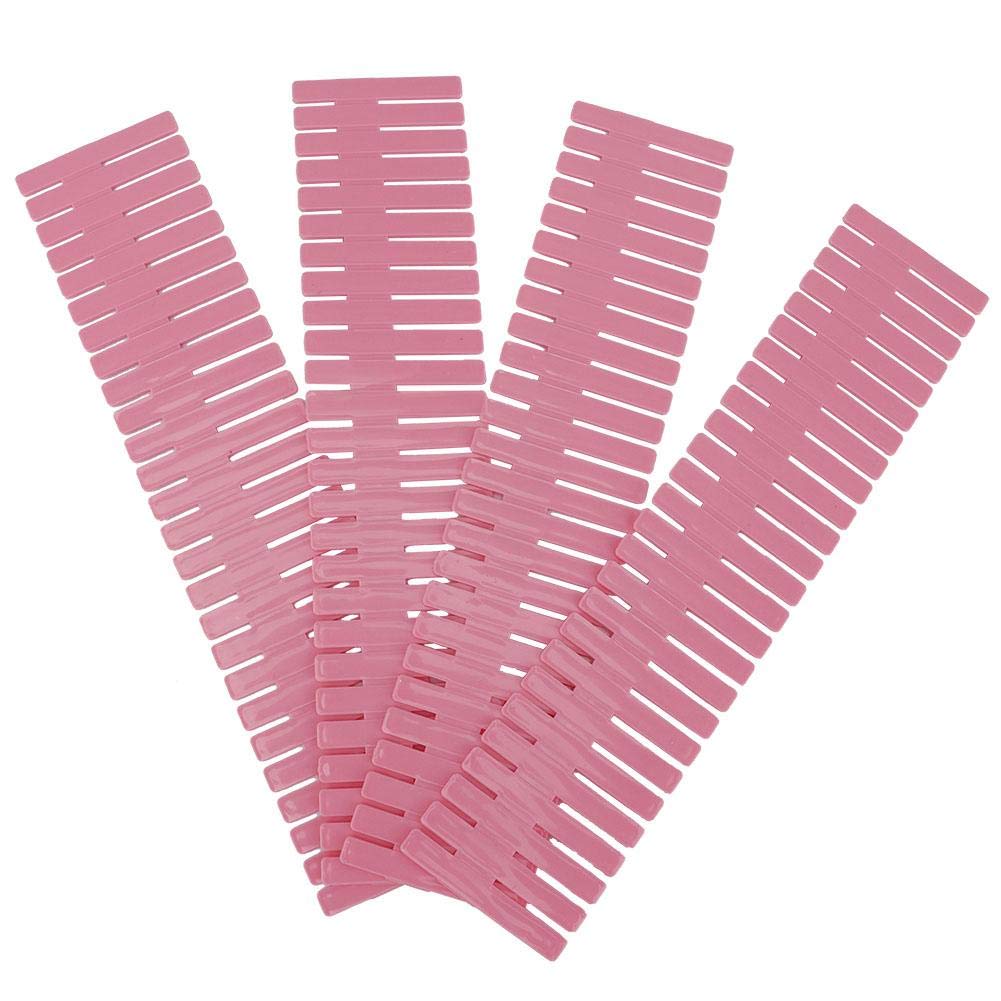 Zyyini 8Pcs DIY Drawer Organizer Set - Home Storage Spacers for Closet, Stationery, Makeup & Scarves | Space Saving Shelf Dividers for Tidy Organization (Light Pink) - Perfect for Bedroom, Bathroom & Office Drawers