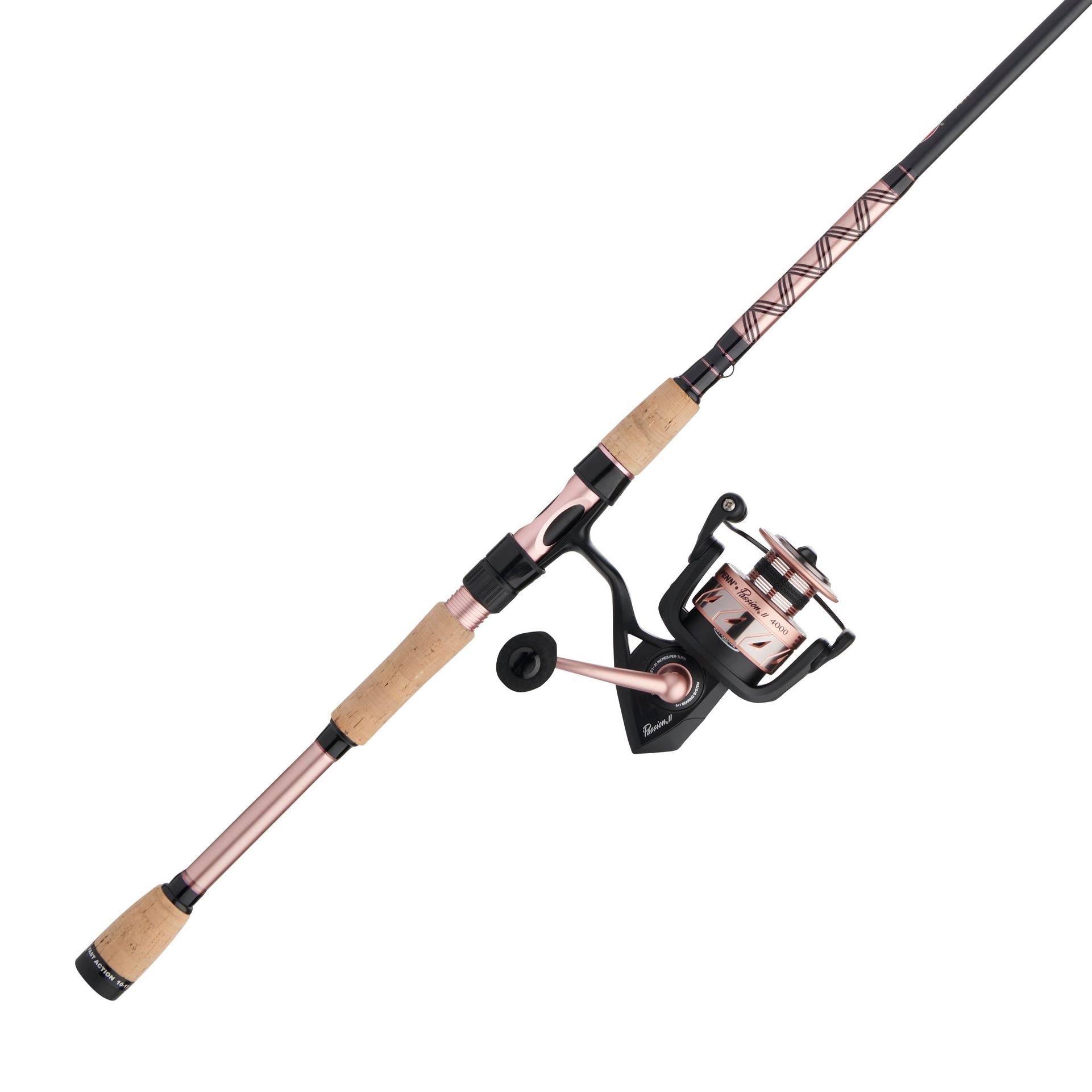 Passion® II Spinning Rod and Reel Combo - Lightweight Fishing Gear for Freshwater & Saltwater - Perfect for Bass, Trout, and Walleye Fishing