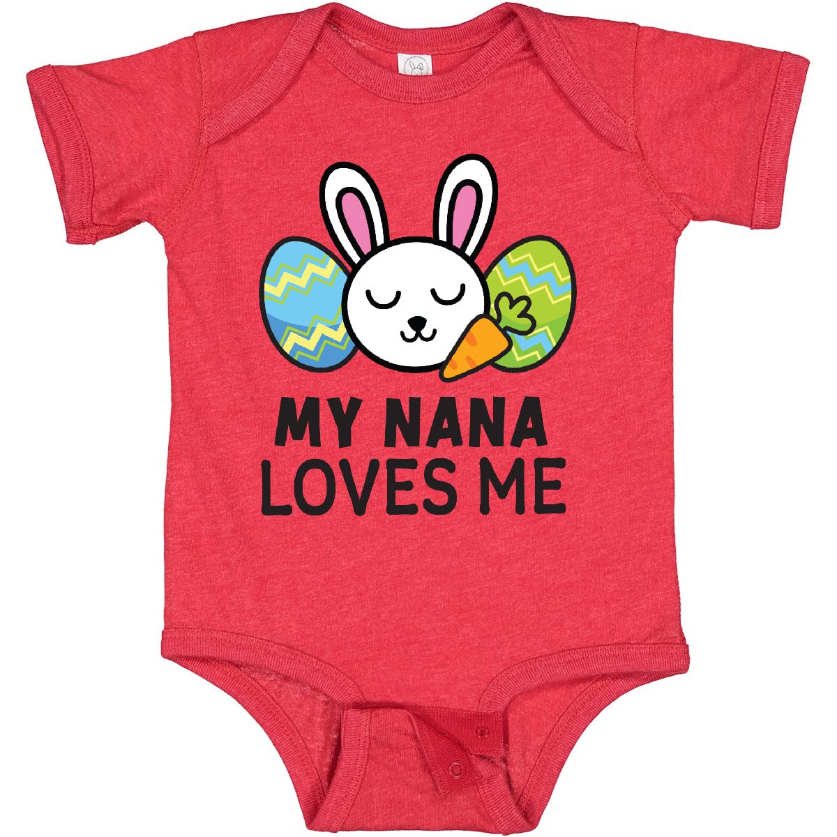 My Nana Loves Me Bunny Easter Baby Bodysuit - Cute Easter Outfit
