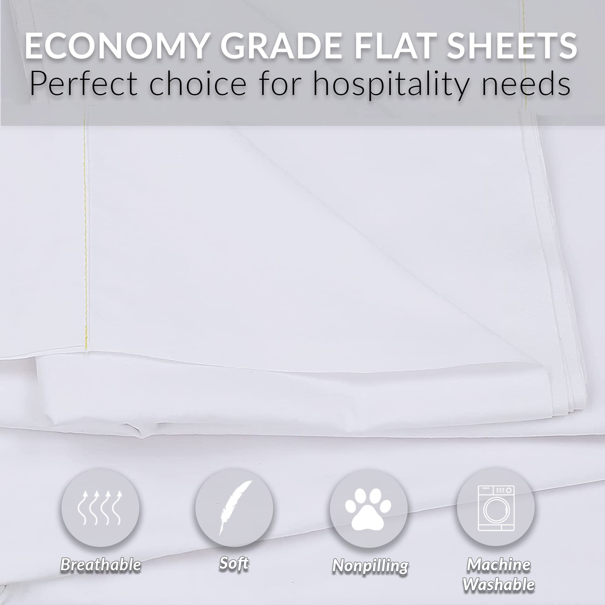 24-Pack Twin Flat Sheets 108
