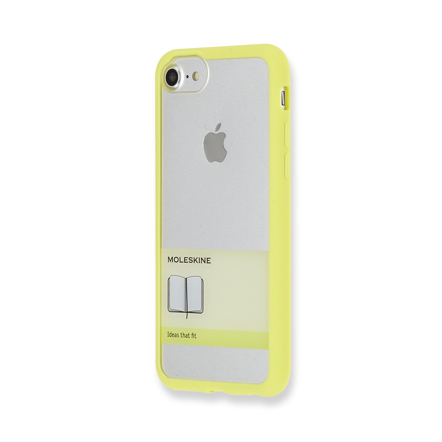 Moleskine Clear Elastic Hard Case for iPhone 7 - Yellow | Slim Protective Cover with Shock Absorption | Perfect for Everyday Use, Travel & Work
