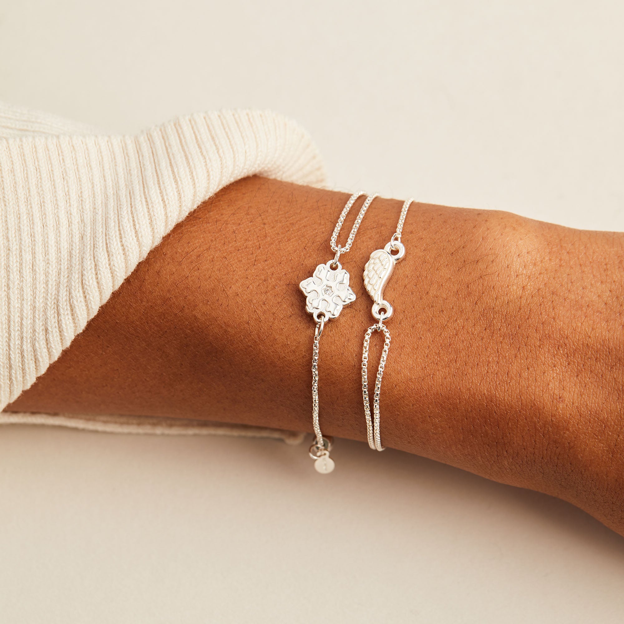 Angel Wing Pull Chain Bracelet for Women - Sterling Silver Adjustable Charm Bracelet - Gift for Her, Birthday, Anniversary - Perfect for Everyday Wear & Special Occasions