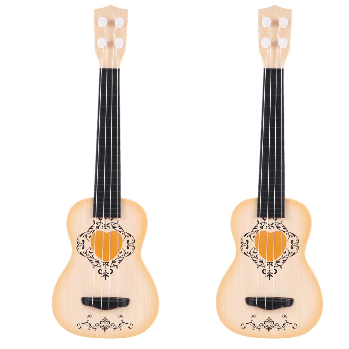TOYANDONA 2 Pack Kids Mini Ukulele Guitar Toy - Colorful Plastic Musical Instrument for Toddlers & Children - Perfect for Birthday Gifts, Pretend Play & Early Music Education
