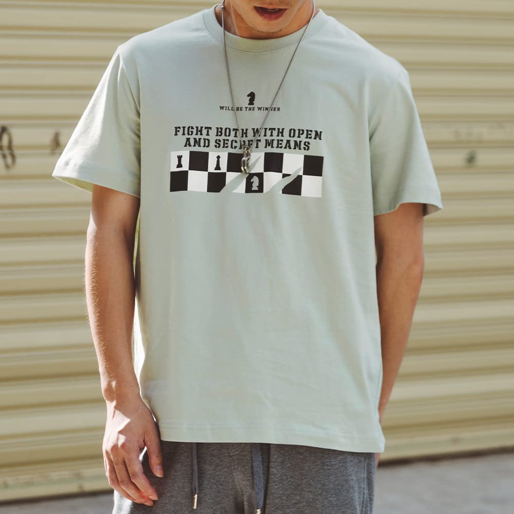 Men's Graphic Logo T-Shirt - Short Sleeve Crew Neck Cotton Tee for Casual Wear, Street Style & Everyday Outfits