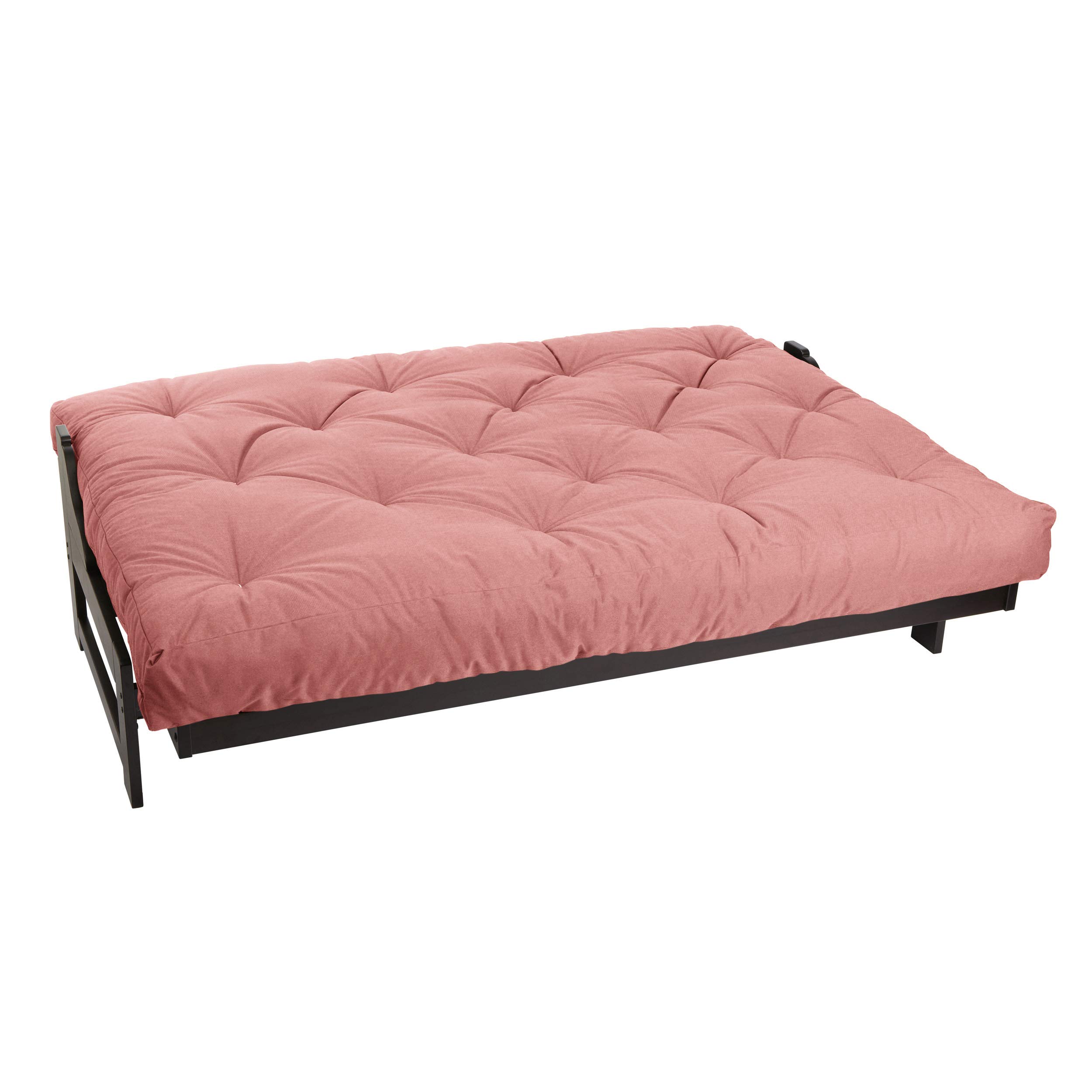 Trupedic x Mozaic 12 Inch Full Size Standard Futon Mattress - Basic Coral (Frame Not Included) | Comfortable & Durable for Kids Bedroom, Guest Room, Dorm, Apartment | Multiple Color Options