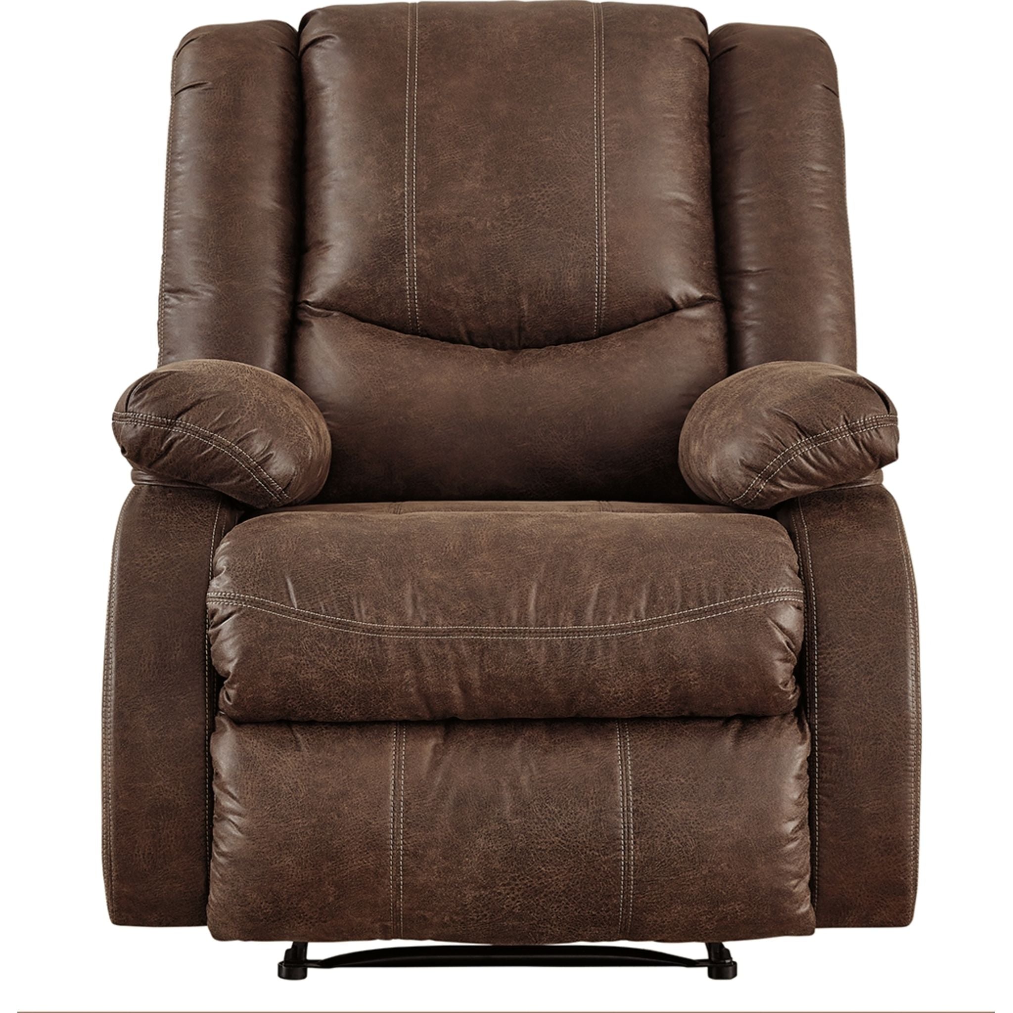 Bladewood Wall Hugger Recliner Chair - Space Saving Reclining Sofa for Small Living Rooms, Apartments & Home Theater - Comfortable Leather Lounge Chair with Adjustable Backrest