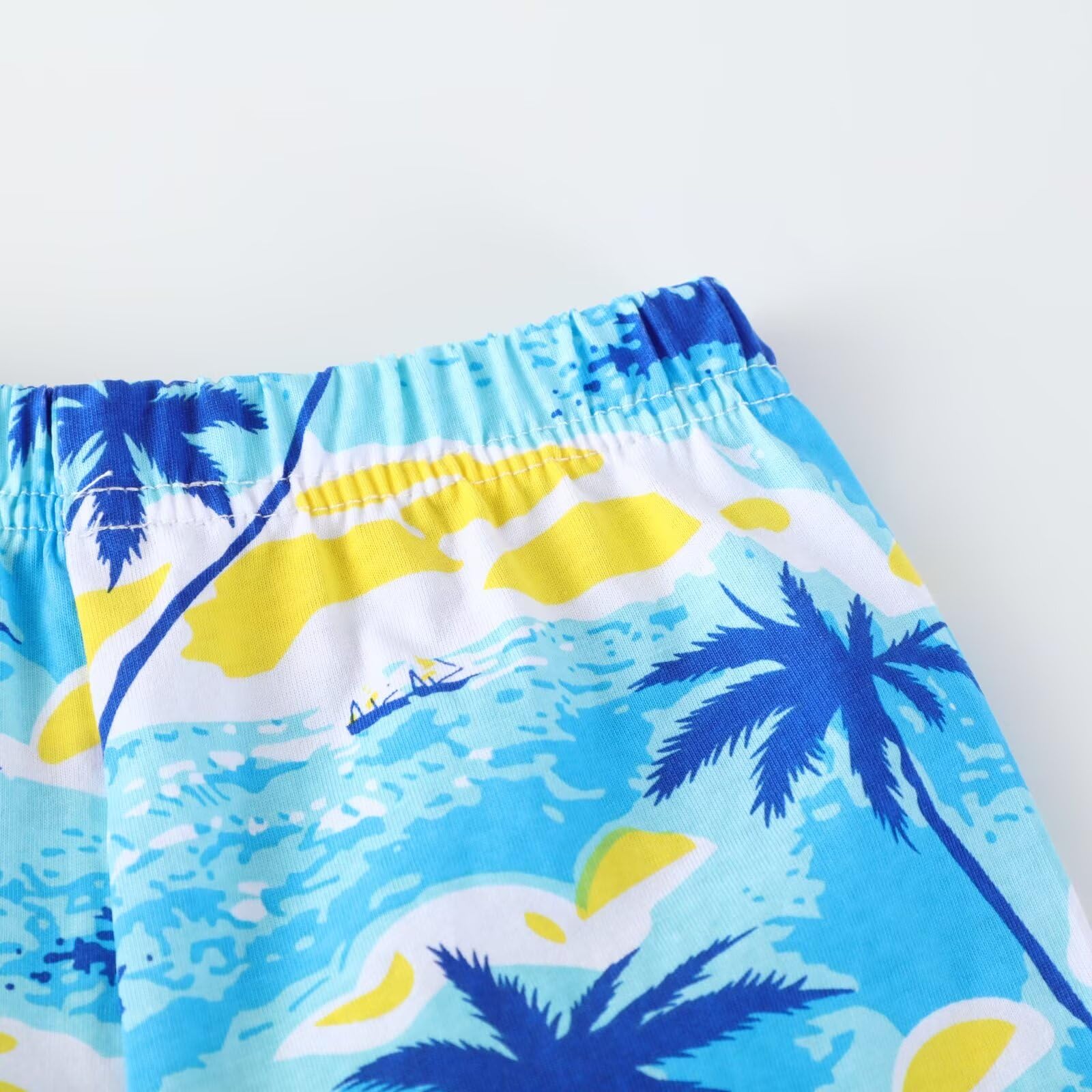 Boys' Summer Cotton Outfit Sets - Short Sleeve Shirt & Shorts for Toddlers (Size 2-7) | Comfortable Playwear for Outdoor Activities & Beach Vacations