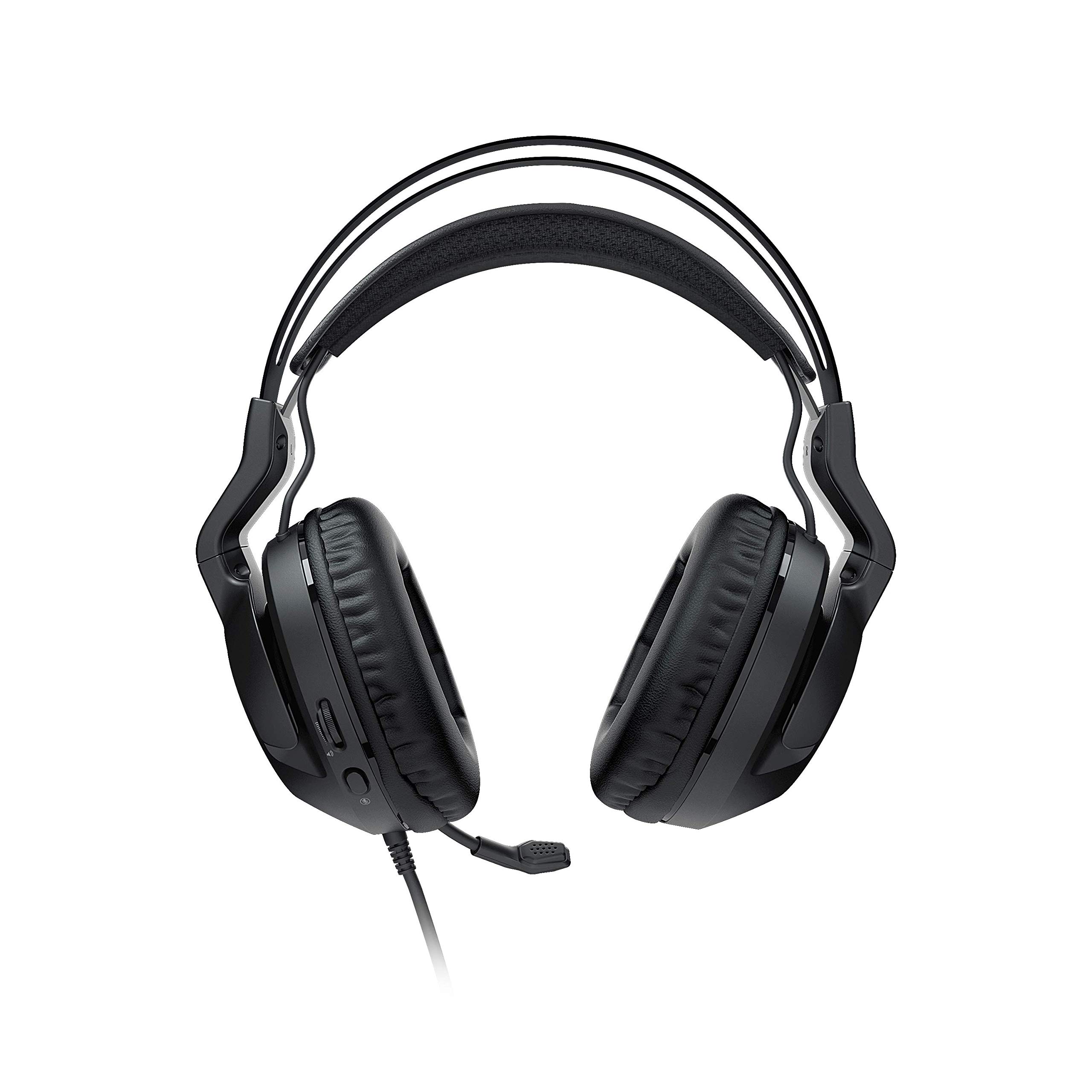 ROCCAT Elo X Stereo PC Gaming Headset - Wired Cross-Platform Headphones with Detachable Noise Cancelling Mic for PC, Mac, Xbox Series X|S, Xbox One, PlayStation & Mobile - Lightweight Comfort Design - Perfect for Gaming, Streaming & Online Meetings (Black)