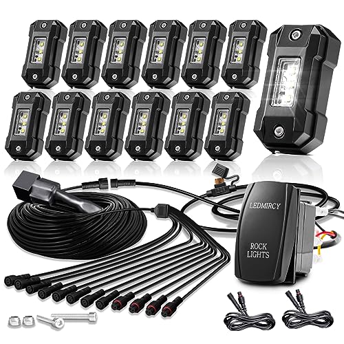 Pure White Rock Lights Kit 12PCS
