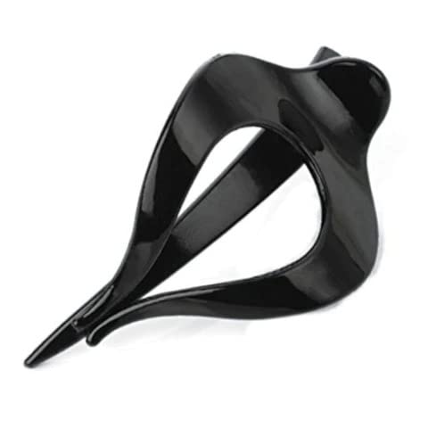 ALIBA COLLECTION Non-Slip Medium Hair Claw Clips for Women & Girls - Perfect for Thin Hair, Black Hair Accessories (2-Piece Set) | Great for Work, School, Gym & Everyday Styling
