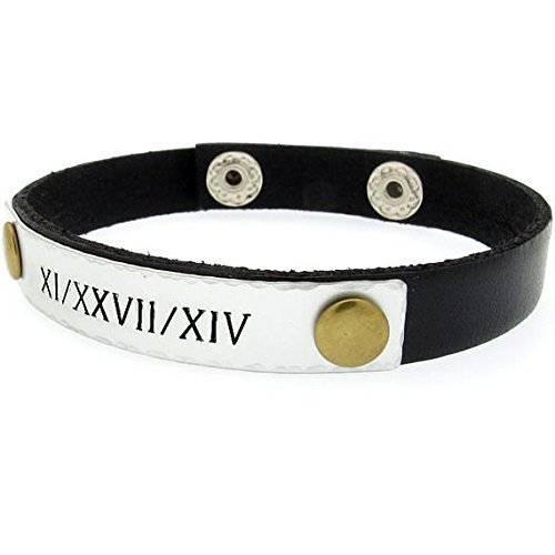 Personalized Leather Men's Bracelet - Engraved Custom Cuff for Him - Unique Groomsmen & Boyfriend Gift - Stylish Mens Accessory for Weddings, Anniversaries & Special Occasions