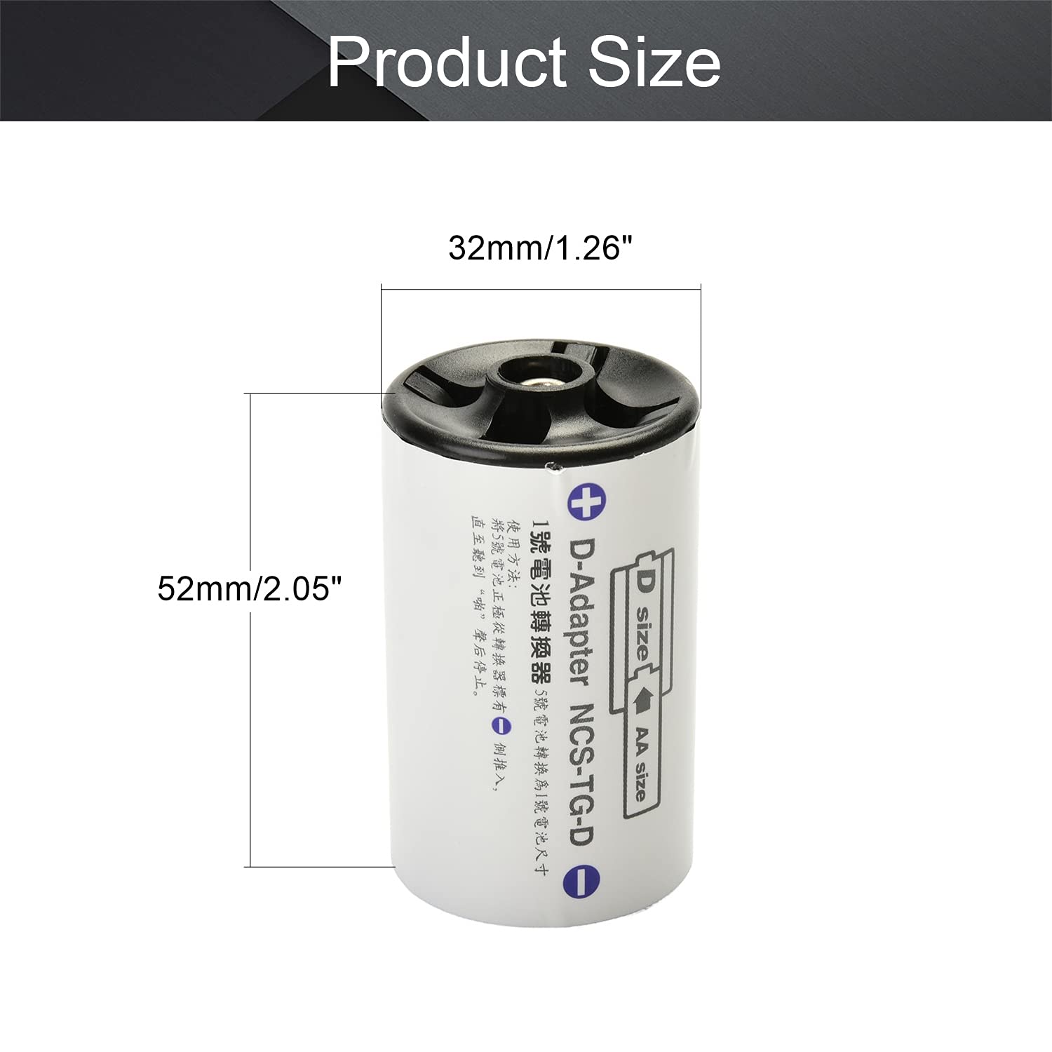 Fielect 3-Pack AA to D Battery Adapter Converters - White Plastic D-Cell Battery Case for Flashlights, Toys & Electronics - Portable Power Solution for Home & Outdoor Use