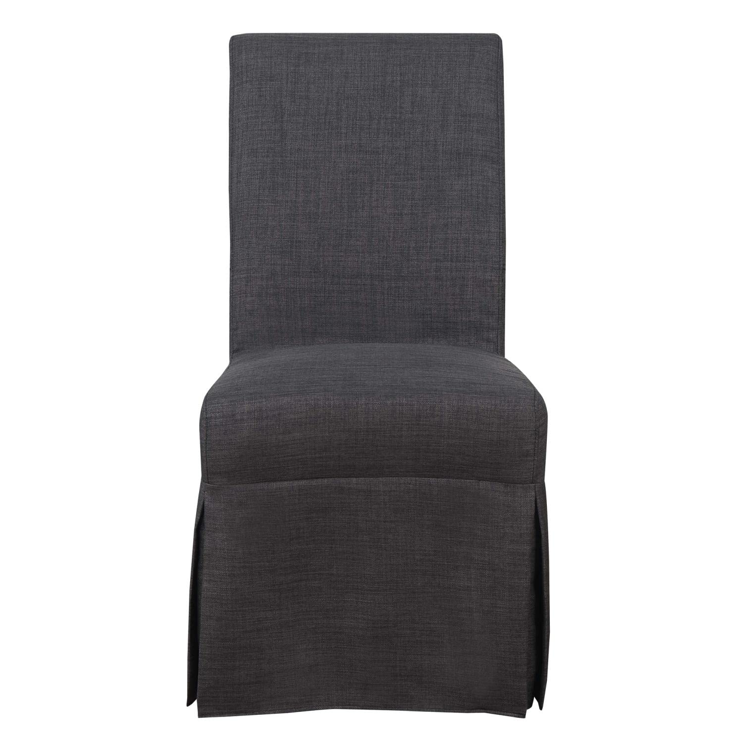 Picket House Furnishings Hayden Dining Chairs - Set of 2, Charcoal Gray Upholstered Side Chairs for Kitchen, Dining Room, and Breakfast Nook - Comfortable Modern Seating for Home & Office