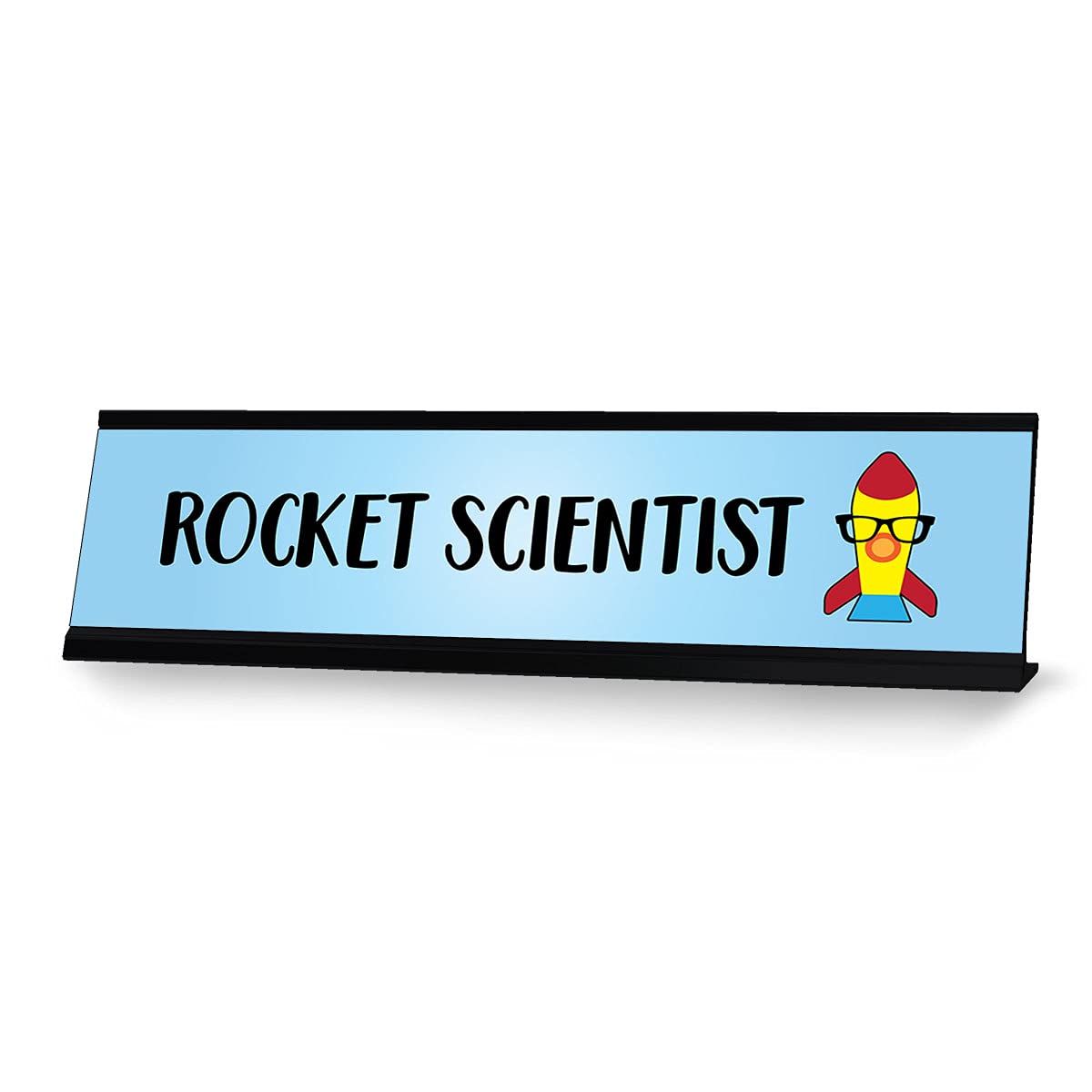 Rocket Scientist Light Blue Designer Series Desk Sign - 2 x 8 Inch Novelty Nameplate for Office Decor, Gift Idea & STEM Workspace Motivation