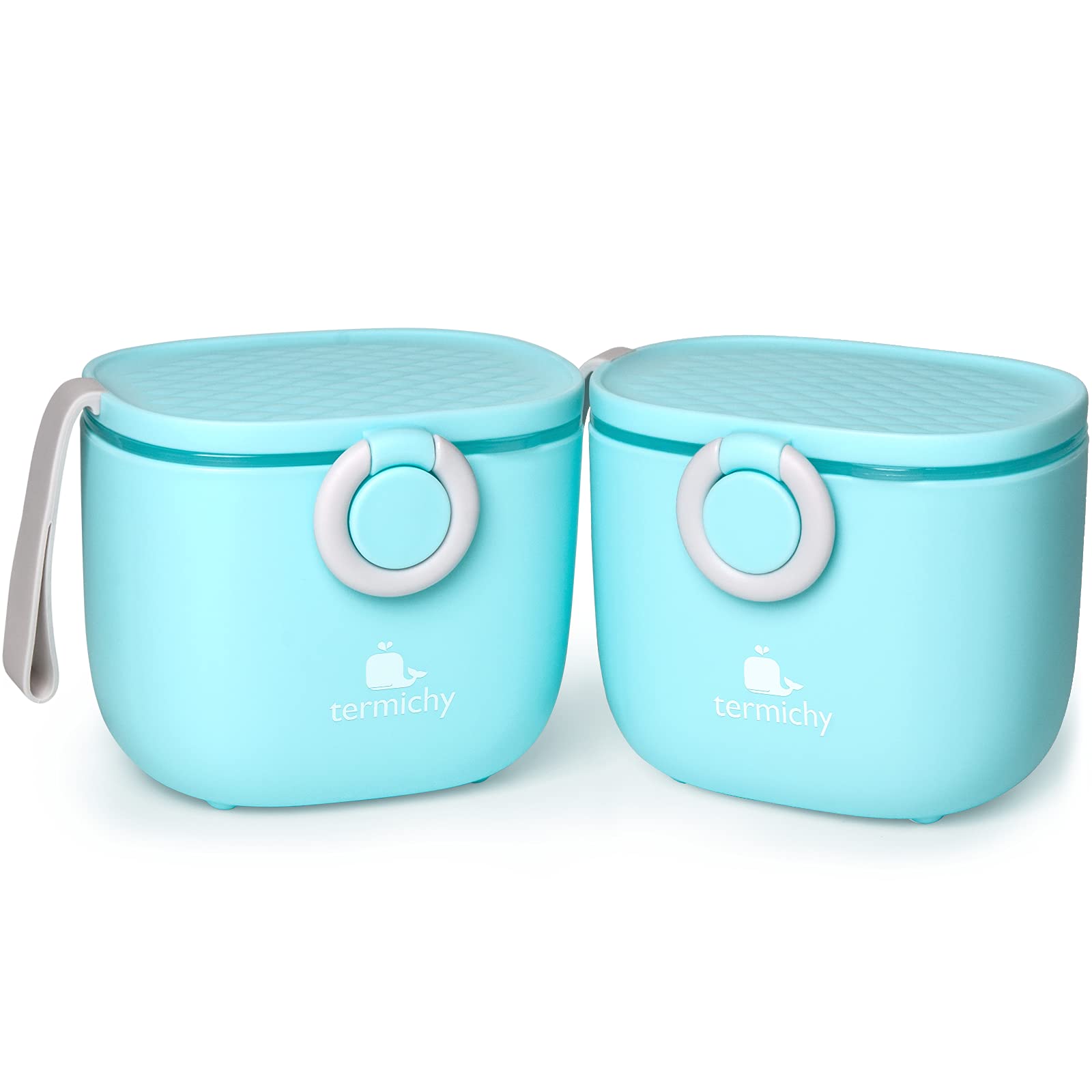 Termichy Baby Formula Dispenser - Portable Milk Powder Container with Carry Handle & Scoop - Travel & Outdoor Feeding Solution for Infants - 8.8OZ/250g (Blue, 2-Pack) - Perfect for Daycare, Park Outings & Family Vacations