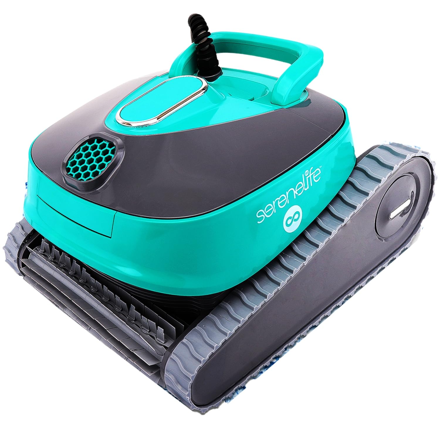SereneLife Robotic Pool Cleaner - Automatic Pool Vacuum for Inground Pools, Smart Navigation Wall & Waterline Cleaner for Pools up to 1,600 Sq.ft - Perfect for Backyard, Residential & Commercial Pool Maintenance