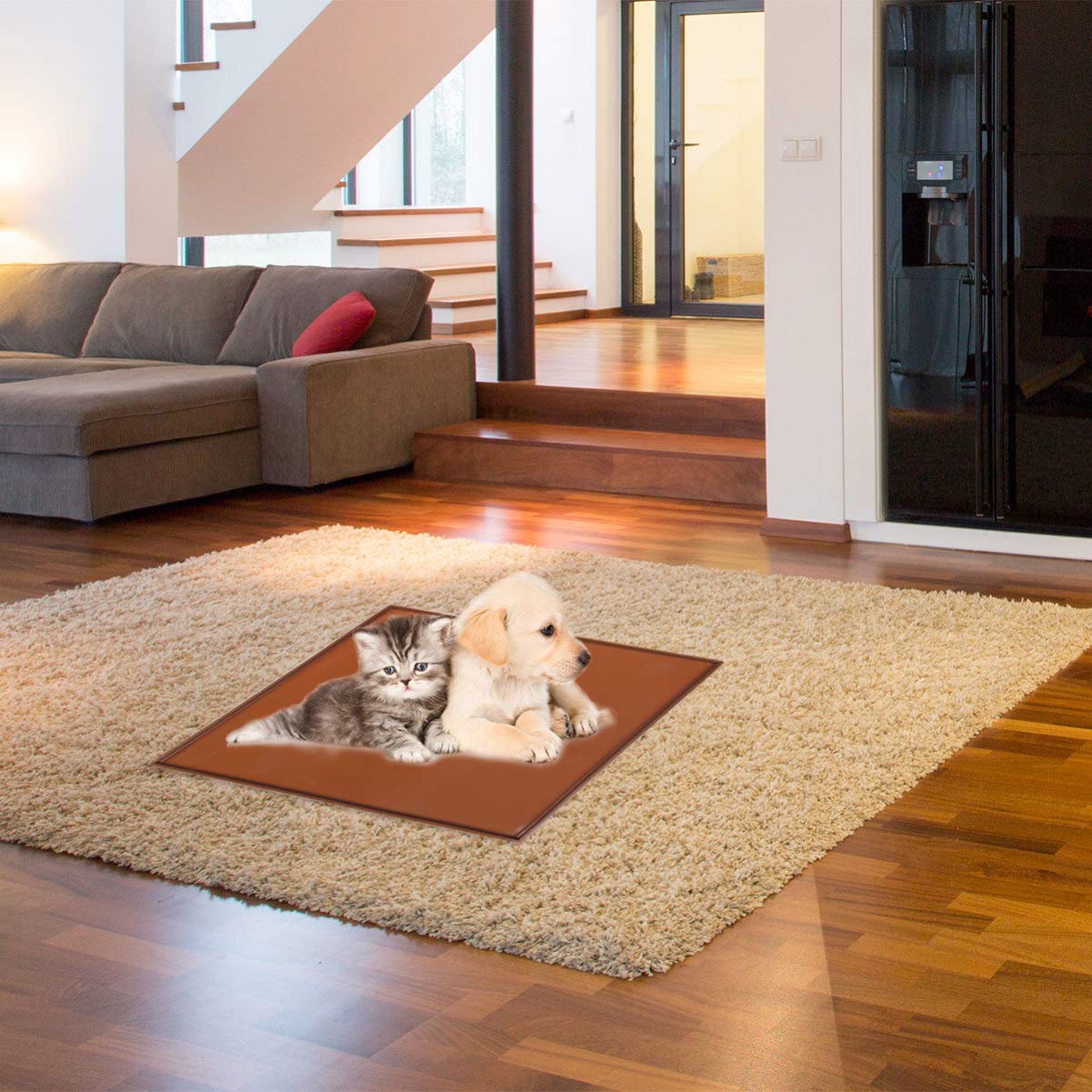 iplusmile Silicone Pet Feeding Mat - Non-Slip Dog & Cat Food Bowl Placemat for Mess-Free Meals | Perfect for Kitchen, Dining Area, and Travel Use