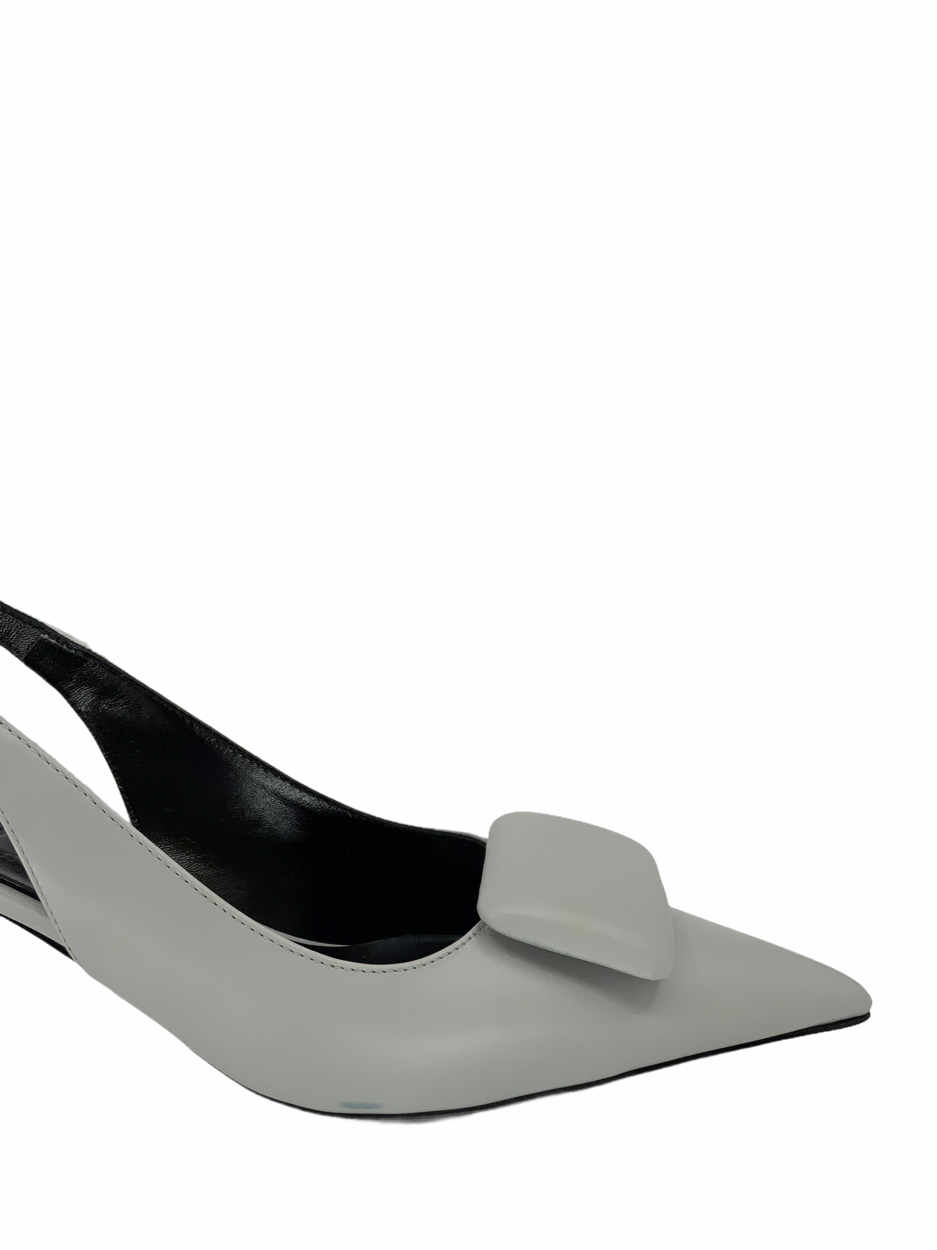 Marni Leather Slingback Pointed Toe Pumps Women's Size 9 - Elegant High Heels for Work, Parties & Special Occasions