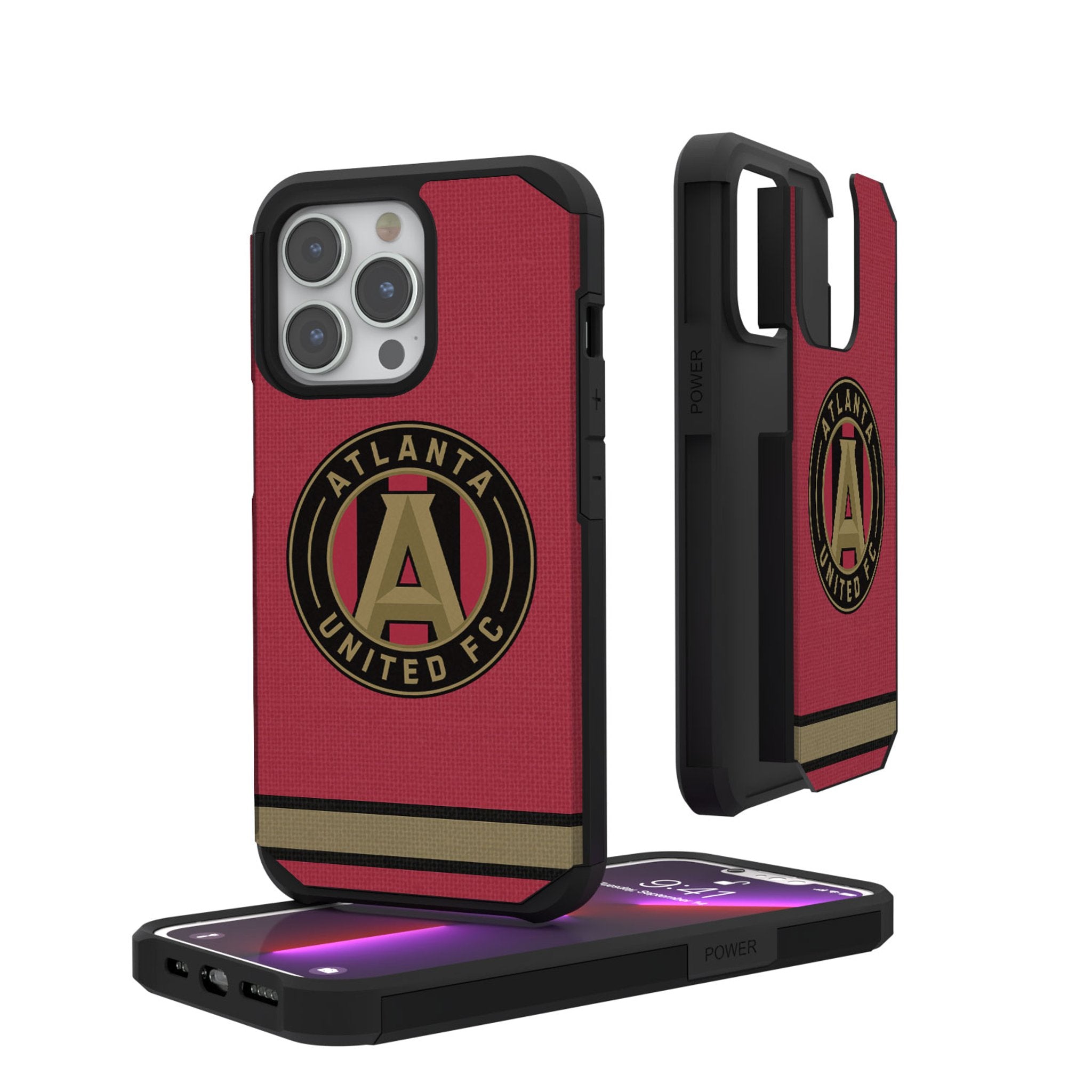 Atlanta United FC Rugged Stripe Phone Case - Durable Protection for iPhone & Android - Perfect for Soccer Fans & Outdoor Activities