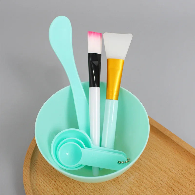Premium Facial Brush, Mask Bowl & Spoon Set - Professional Skincare Tools for Cleansing, Exfoliating & Mask Application - Perfect for Home Spa & Beauty Routine