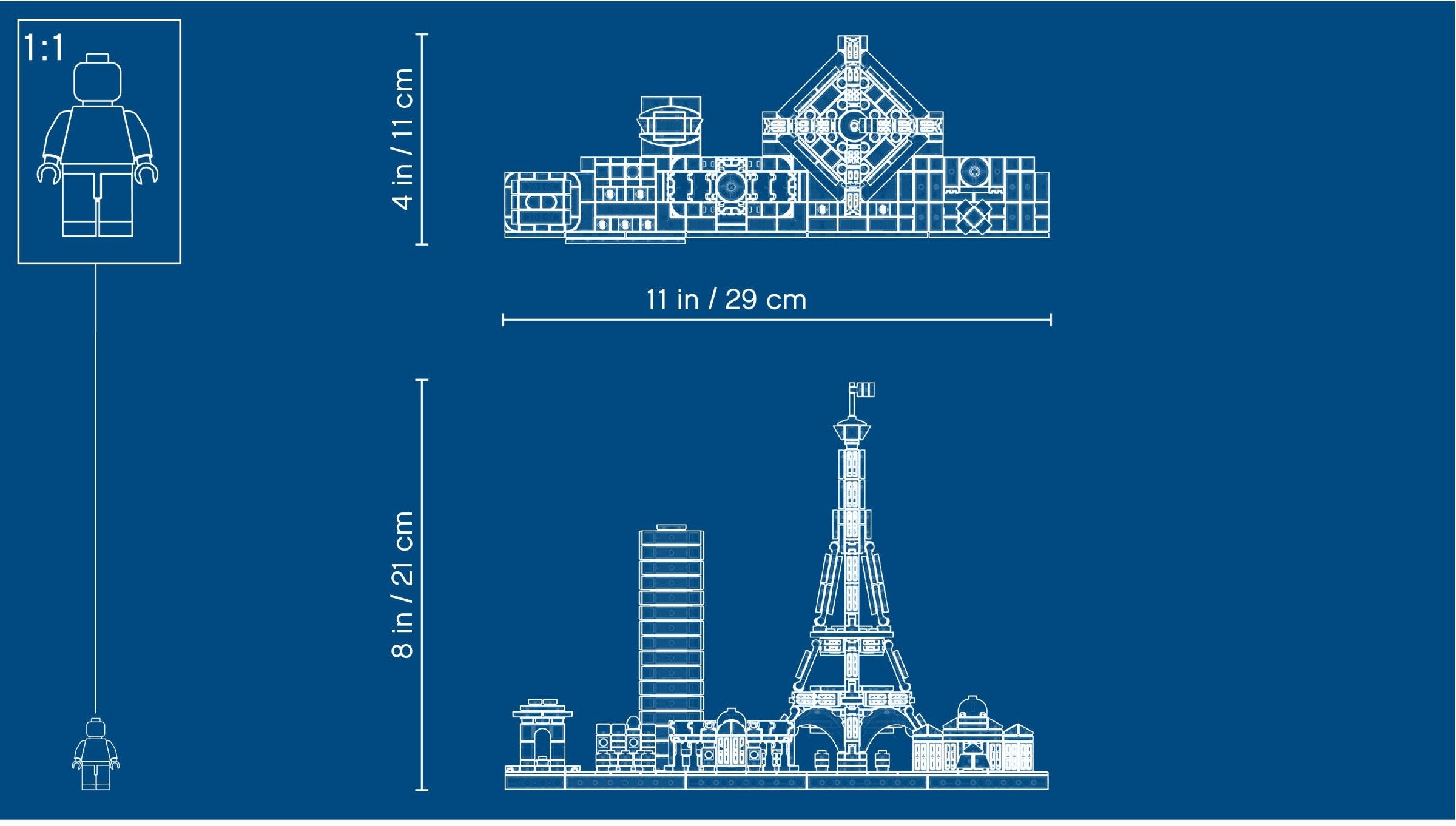 LEGO Architecture 21044 Paris Skyline Building Set - Collectible Model Kit for Adults & Kids - Perfect for Home Decor, Office Display & Gift Giving