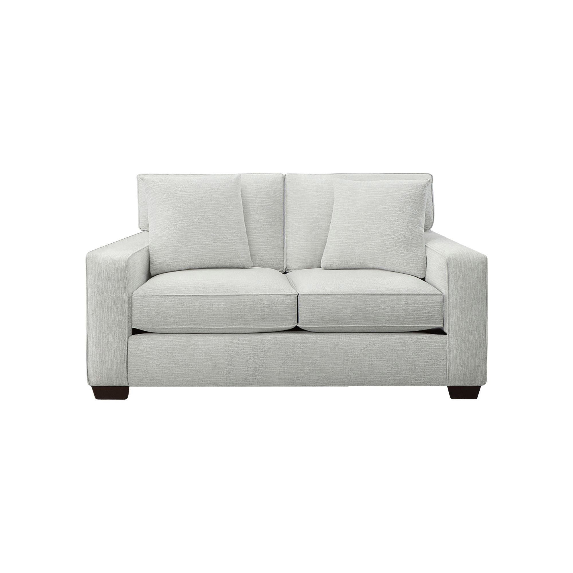 Modern Loveseat with Track Arms - Perfect for Small Spaces, Living Rooms & Cozy Corners | Durable Upholstery & Comfortable Seating