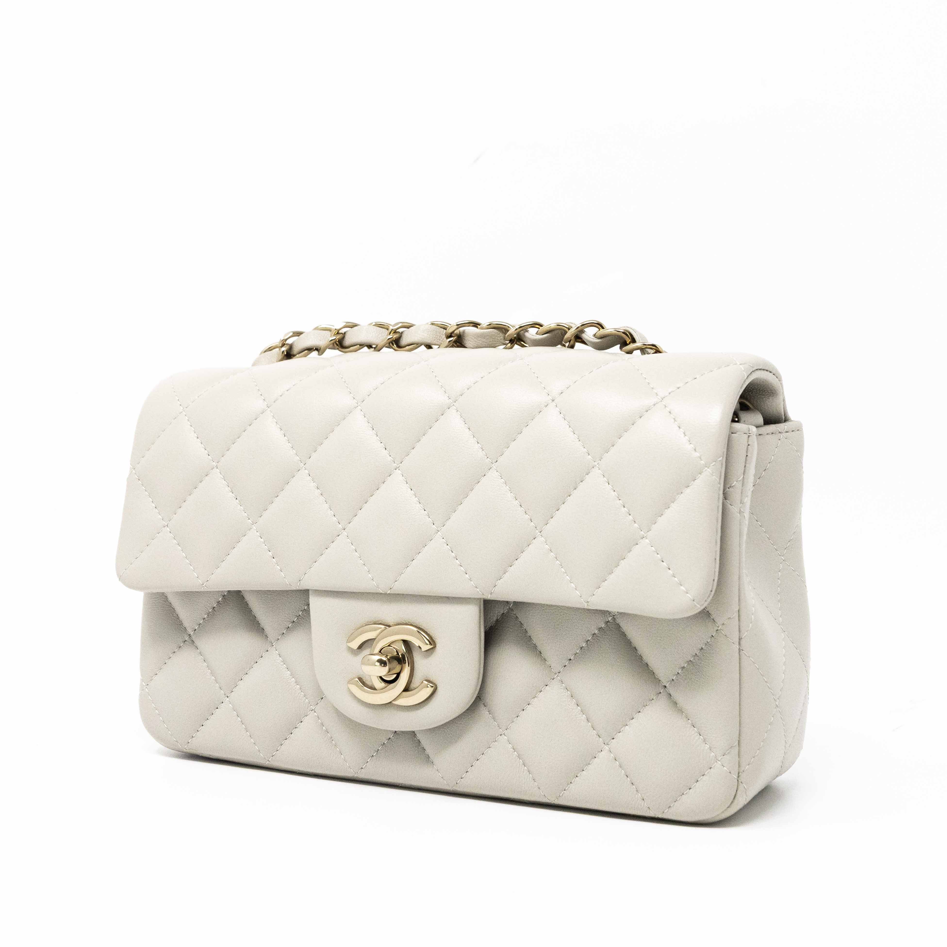 Chanel Grey Mini Classic Flap Bag - Luxury Quilted Leather Crossbody Purse for Women | Perfect for Evening Parties, Date Nights & Special Occasions