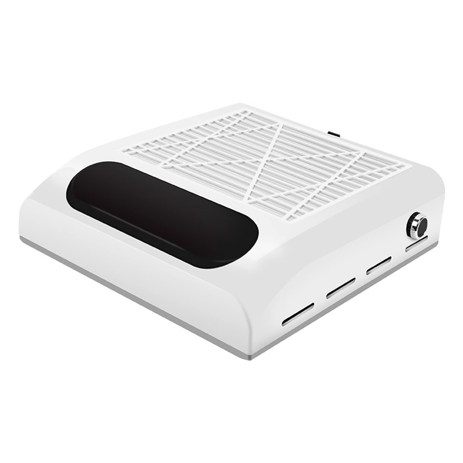 80W High Power Adjustable Speed Nail Dust Collector Vacuum Cleaner with Circulating Filter - Low Noise, White - Perfect for Nail Salons, Home Manicures, and Professional Nail Technicians