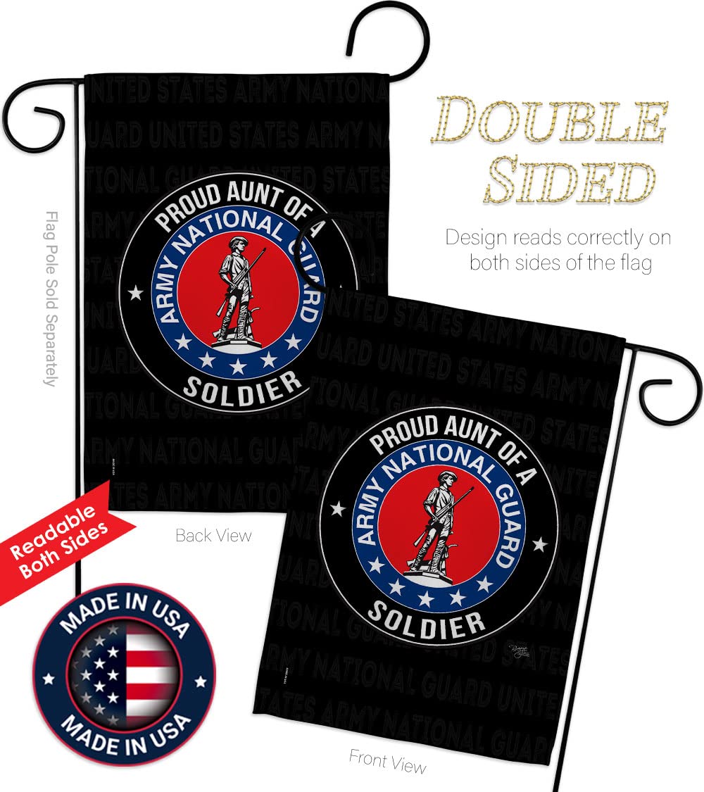 Army Soldier Garden Flag Set with Stand - Military Veteran Gift for Yard & Home Decor