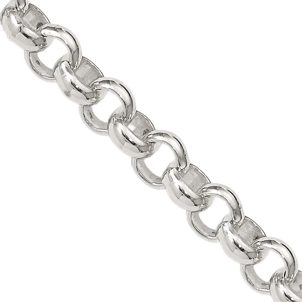 Sterling Silver 4.75mm Rolo Chain Necklace for Women - Durable 925 Silver Jewelry for Everyday Wear, Gifts & Special Occasions