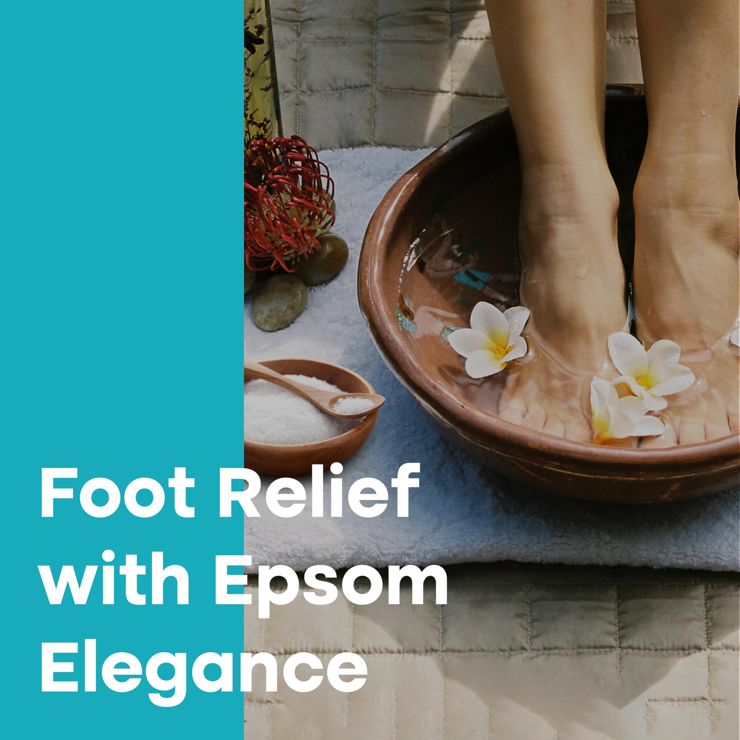 Aromahpure Epsom Salt 1kg - 100% Pure Magnesium Sulfate Bath Salt for Pain Relief & Muscle Relaxation | Skin Moisturizer & Detoxifier | Body Spa, Gardening & Plant Care | Perfect for Relaxing Baths, Post-Workout Recovery & Plant Nutrition