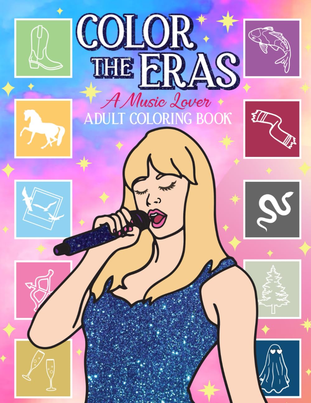 Taylor Swift Eras Tour Coloring Book for Adults - Song Lyric Inspired Art Therapy with Friendship Bracelet Designs | Stress Relief & Self Care Activity | Perfect for Concert Fans & Music Lovers (Karma Collection) - Great for Relaxation, Gifts & Creative Mindfulness Practice