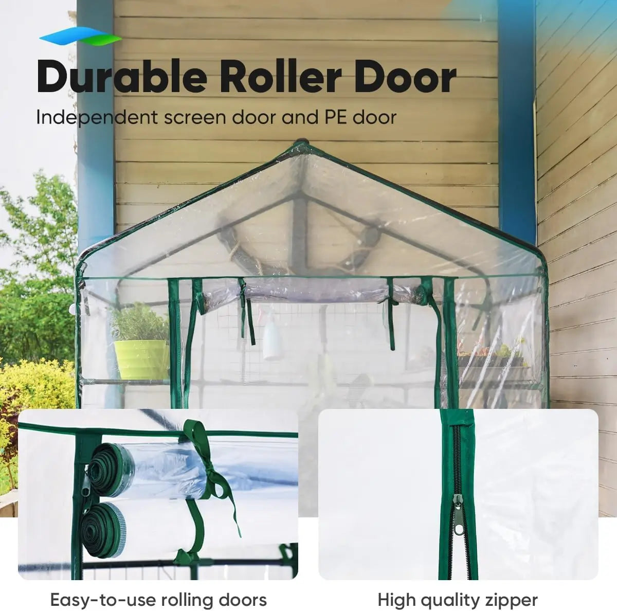 56x56x77 Walk-in Greenhouse for Plants - Portable Garden Greenhouse with Sturdy Frame & UV Protection - Perfect for Indoor/Outdoor Gardening, Seed Starting & Plant Protection