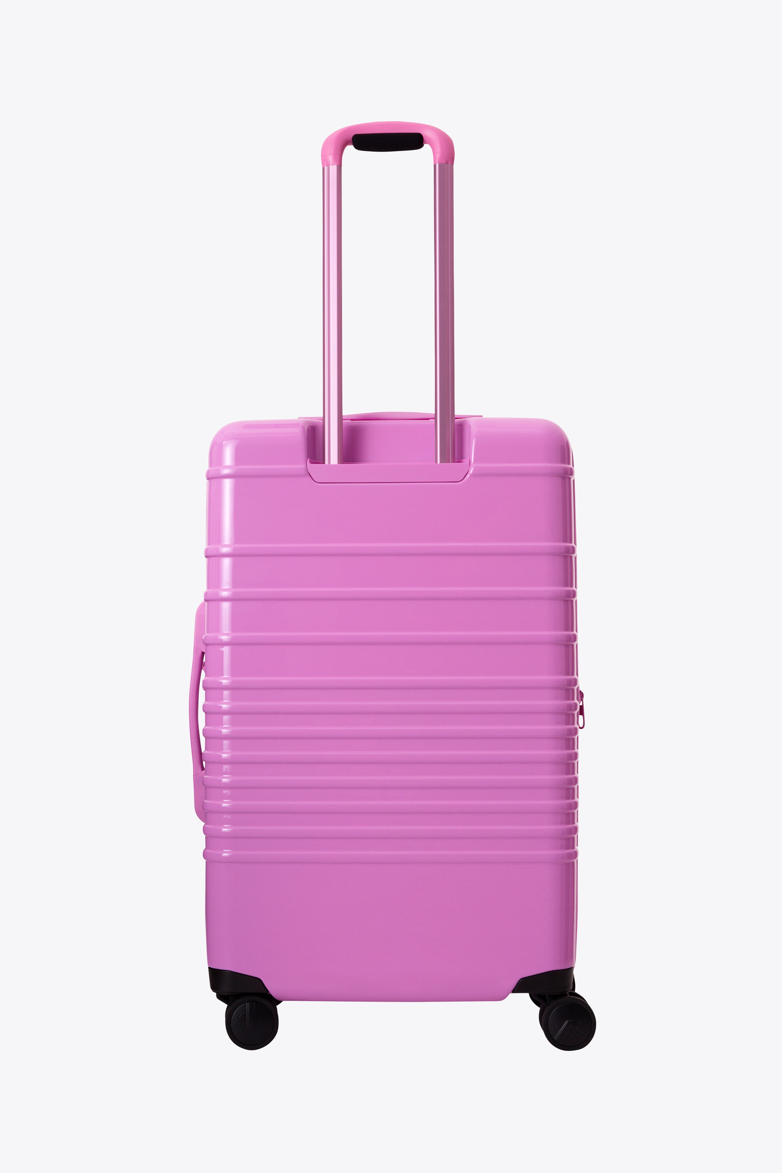 The Medium Check In Roller Luggage in Glossy Berry - Perfect for Business Travel & Weekend Getaways | Lightweight Spinner Suitcase with 360° Wheels